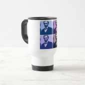 Abraham Lincoln Pop Art Reisebecher (Vorderseite Links)