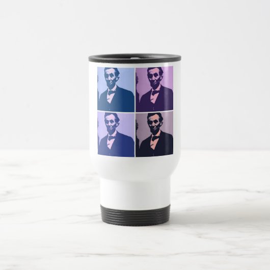 Abraham Lincoln Pop Art Reisebecher (Mittel)