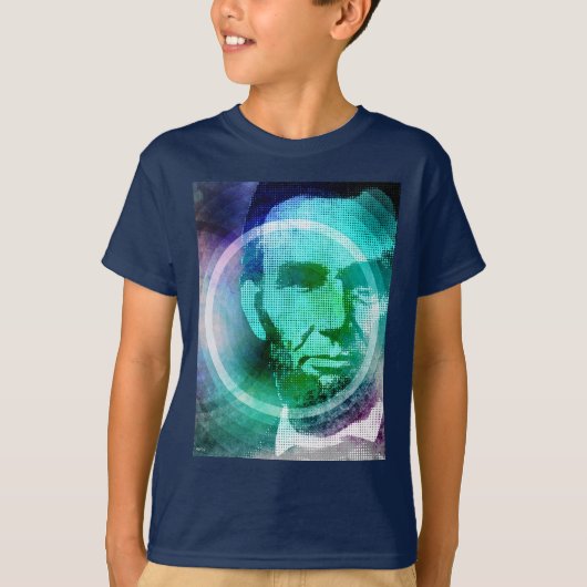 Abraham Lincoln Pop Art T-Shirt (Vorderseite)