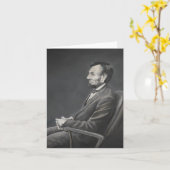 Abraham Lincoln Portrait Art Card Karte (Gelbe Blume)
