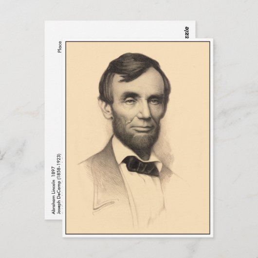 Abraham Lincoln Portrait Postkarte (Vorne/Hinten)