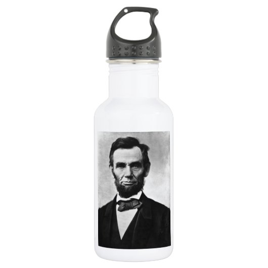 Abraham Lincoln Portrait Trinkflasche (Vorderseite)