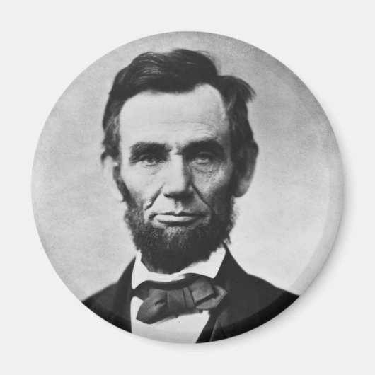 Abraham Lincoln Portrait von Alexander Gardner Magnet (Vorne)