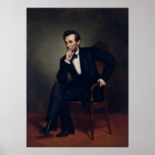 Abraham Lincoln Portrait von George Healy Poster (Vorne)