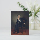 Abraham Lincoln Portrait von George Healy Postkarte (Stehend Vorderseite)