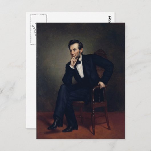 Abraham Lincoln Portrait von George Healy Postkarte (Vorne/Hinten)