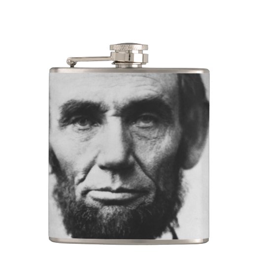 Abraham-Lincoln-Porträt Flachmann (Vorderseite)