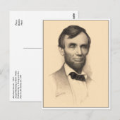 Abraham-Lincoln-Porträt Postkarte (Vorne/Hinten)