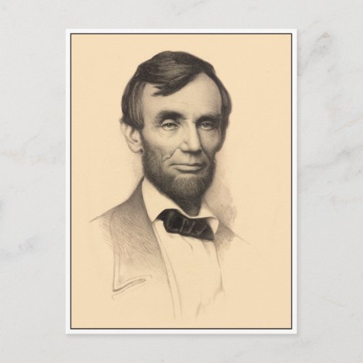 Abraham-Lincoln-Porträt Postkarte (Vorderseite)