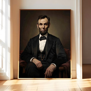 Abraham Lincoln Poster Art Print, US-Präsident Wal