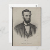 Abraham Lincoln Postkarte (Vorne/Hinten)