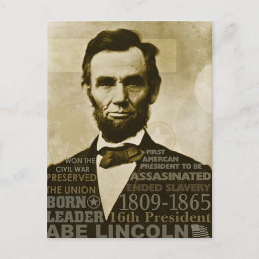 Abraham Lincoln Postkarte (Vorderseite)