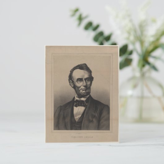 Abraham Lincoln Postkarte (Stehend Vorderseite)
