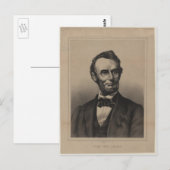 Abraham Lincoln Postkarte (Vorne/Hinten)
