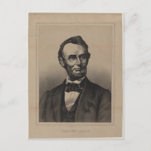 Abraham Lincoln Postkarte (Vorderseite)