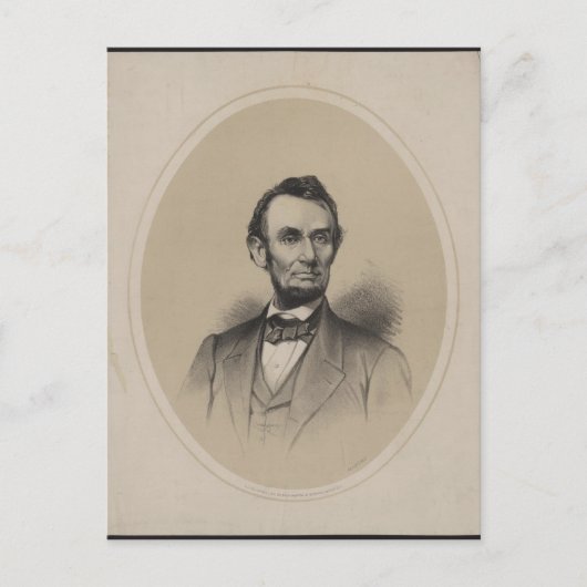 Abraham Lincoln Postkarte (Vorderseite)