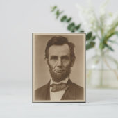 Abraham Lincoln Postkarte (Stehend Vorderseite)