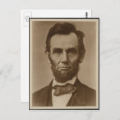 Abraham Lincoln Postkarte (Vorne/Hinten)