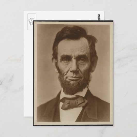 Abraham Lincoln Postkarte (Vorne/Hinten)