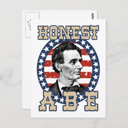 Abraham Lincoln Postkarte (Vorne/Hinten)