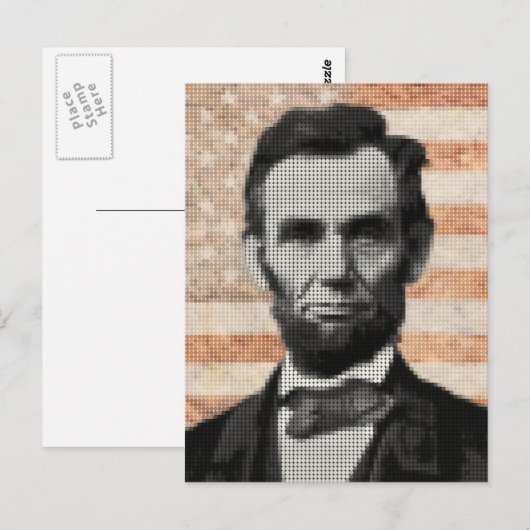Abraham Lincoln Postkarte (Vorne/Hinten)