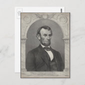 Abraham Lincoln Postkarte (Vorne/Hinten)