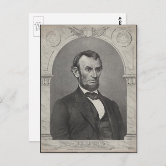 Abraham Lincoln Postkarte (Vorne/Hinten)