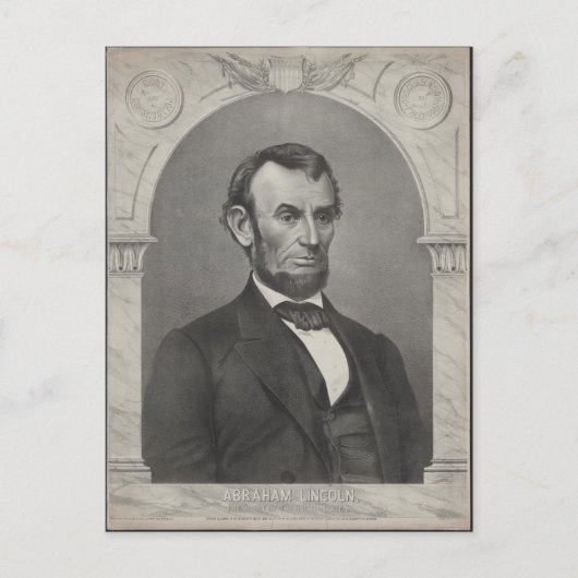 Abraham Lincoln Postkarte (Vorderseite)