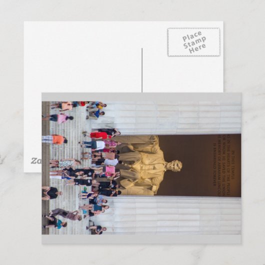 Abraham Lincoln Postkarte (Vorne/Hinten)