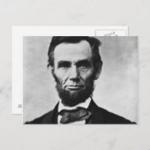 Abraham Lincoln Postkarte (Vorne/Hinten)