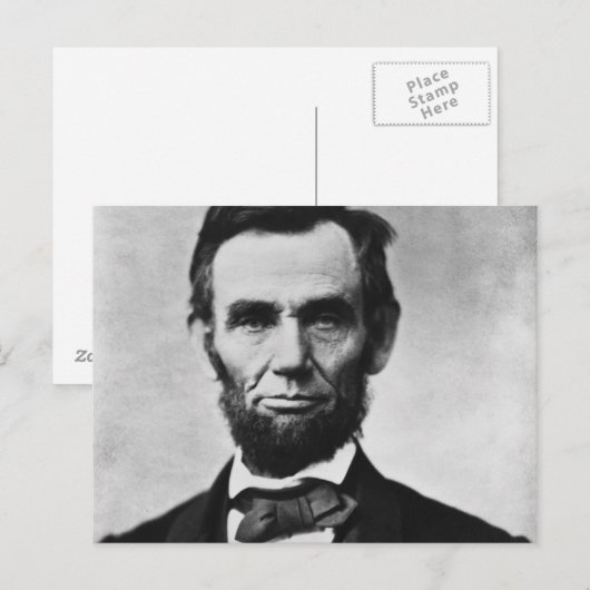 Abraham Lincoln Postkarte (Vorne/Hinten)