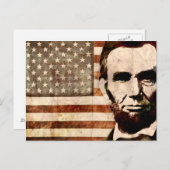Abraham Lincoln Postkarte (Vorne/Hinten)