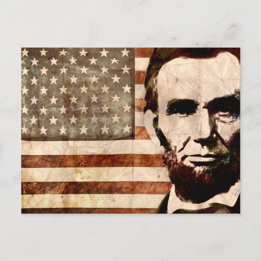 Abraham Lincoln Postkarte (Vorderseite)