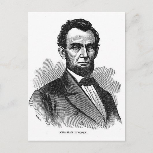 Abraham Lincoln Postkarte (Vorderseite)