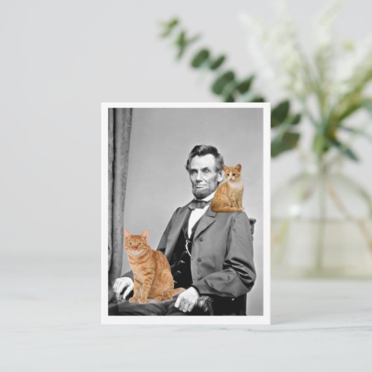 Abraham Lincoln Postkarte (Stehend Vorderseite)