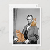 Abraham Lincoln Postkarte (Vorne/Hinten)