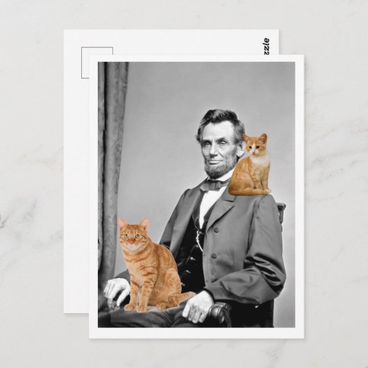 Abraham Lincoln Postkarte (Vorne/Hinten)