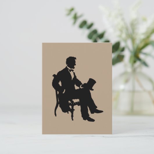 Abraham Lincoln Postkarte (Stehend Vorderseite)