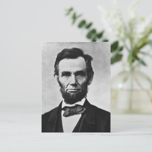 Abraham Lincoln Postkarte (Stehend Vorderseite)