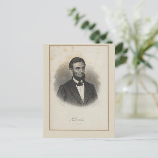 Abraham Lincoln Postkarte (Stehend Vorderseite)