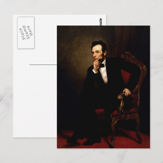 Abraham Lincoln Postkarte (Vorne/Hinten)