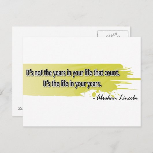 Abraham Lincoln Postkarte (Vorne/Hinten)