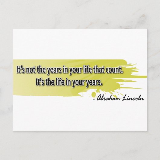 Abraham Lincoln Postkarte (Vorderseite)