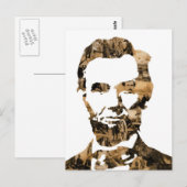 Abraham Lincoln Postkarte (Vorne/Hinten)