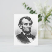 Abraham Lincoln Postkarte (Stehend Vorderseite)