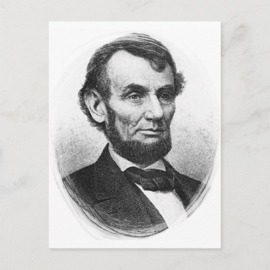 Abraham Lincoln Postkarte (Vorderseite)