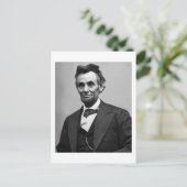 Abraham Lincoln Postkarte (Stehend Vorderseite)