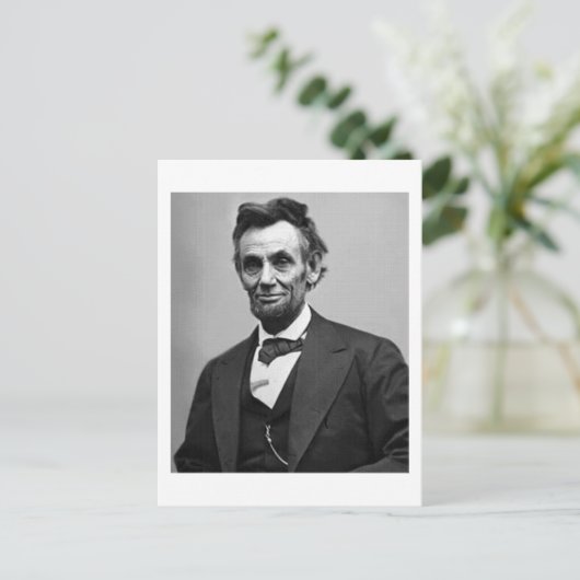 Abraham Lincoln Postkarte (Stehend Vorderseite)