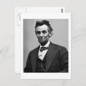Abraham Lincoln Postkarte (Vorne/Hinten)