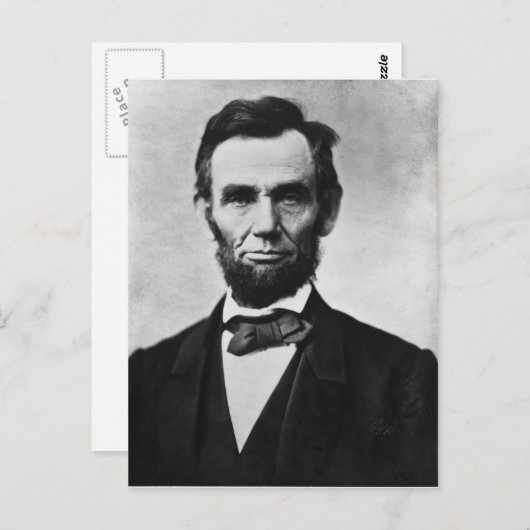 Abraham Lincoln Postkarte (Vorne/Hinten)